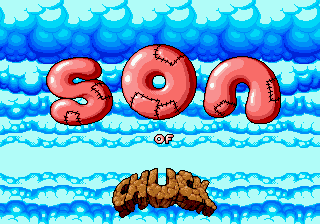 Chuck Rock II: Son of Chuck title screen for Sega Mega Drive